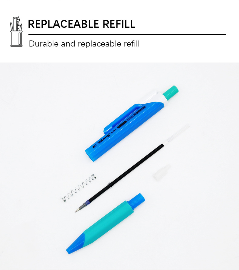 Yalong Cross-border New Design 0.5 color pen barrel high-quality standard office/school medium oil pen Ballpoint pen pic 2