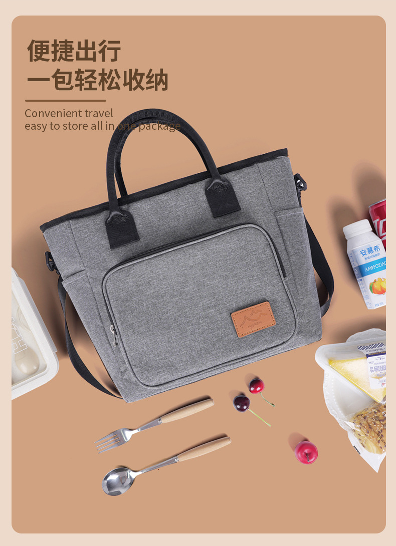 跨境亚马逊牛津布餐包单肩斜挎包保温饭盒收纳包折叠便携保温冰包详情9