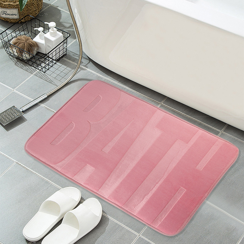 Factory direct sales and wholesale of flannel BATH home bathroom and living room anti-slip, water-absorbing and water-draining fabric. Skin-friendly and comfortable pic 6