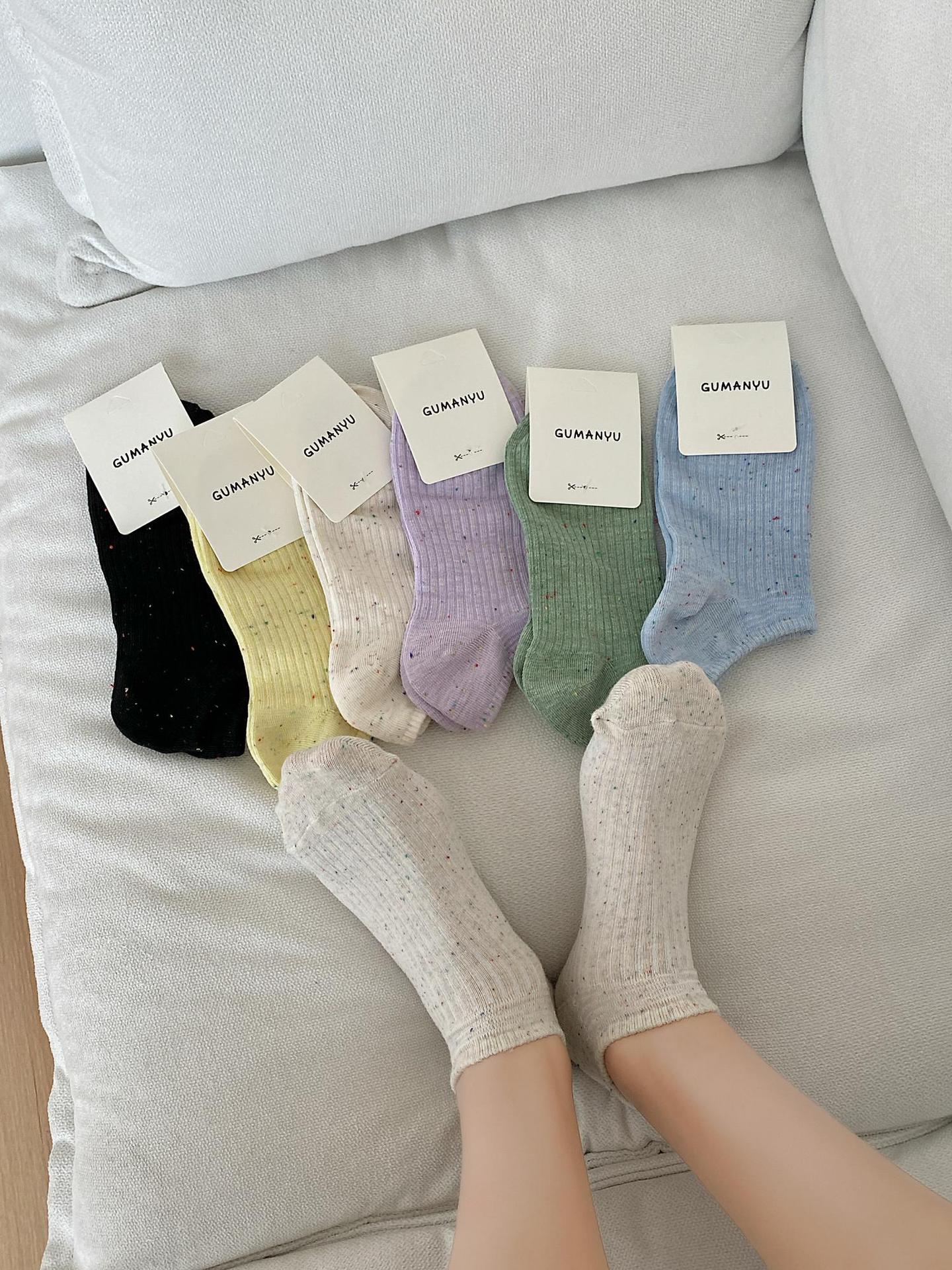 点子纱船袜女纯棉夏季薄款低帮浅口隐形袜硅胶防滑不掉跟女士短袜详情11