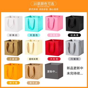 Paper bags in stock, clothing store handbags, high-end thickened gift packaging bags, Christmas gift bags, customized with logo printing pic 4