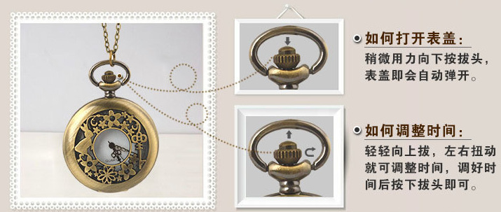 Hot-selling Harry Potter Fantastic Beasts Grindelwald Large Pocket Watch, personalized cross-border bestseller, golden pentagonal pic 11