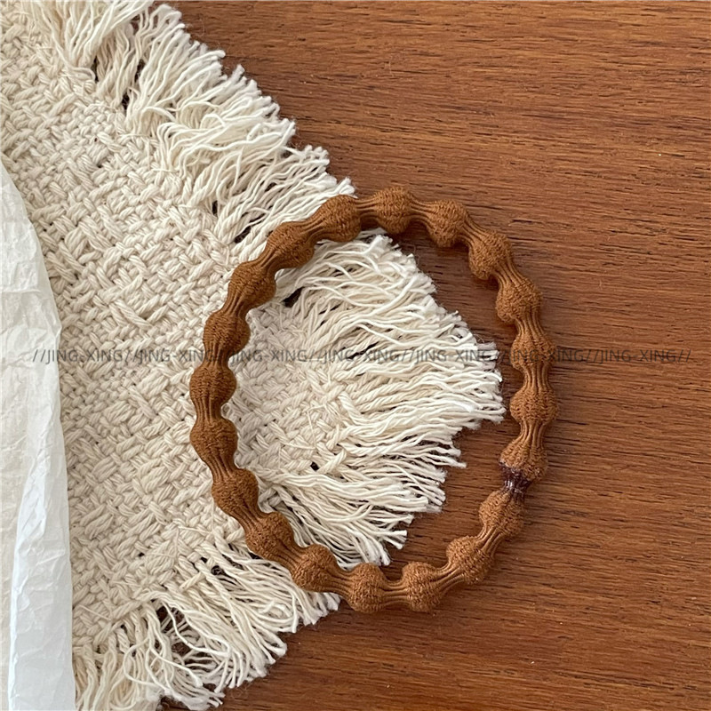 Ladylike style, gentle color series, colorful towel loops, hair bands, new daily basic leather bands, ponytail hair ties pic 15