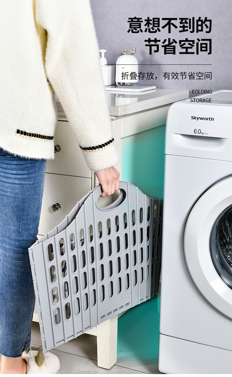Cesta de suciedad plegable para el baño del dormitorio cesta de ropa sucia para la lavandería cesta de suciedad portátil multifunción pared plegable y colgante pic 13