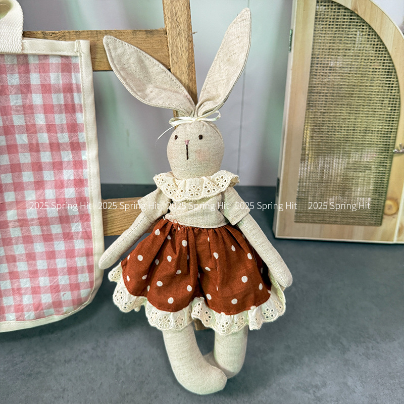 韩系可爱布艺卡通兔兔布娃娃女童玩偶安抚玩具房间公仔可爱送礼物详情8