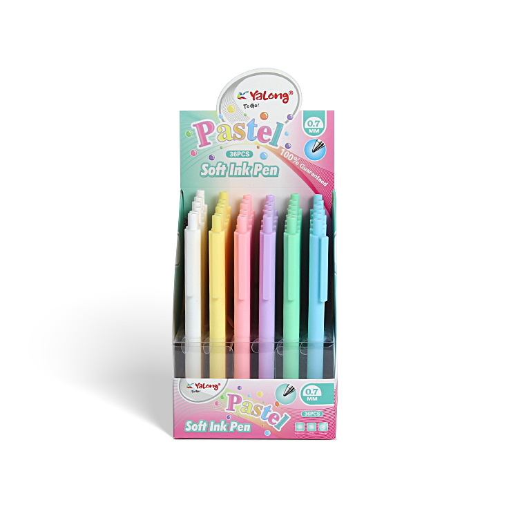 YALONG high appearance level cream ballpoint pens, gel pens, Mark Long student stationery, school office supplies pic 6