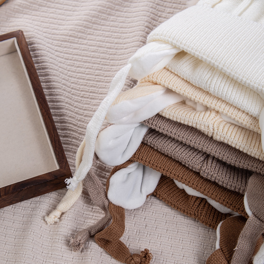 跨境新款秋冬儿童护耳帽加绒针织套头帽宝宝保暖帽子婴儿毛线帽详情12