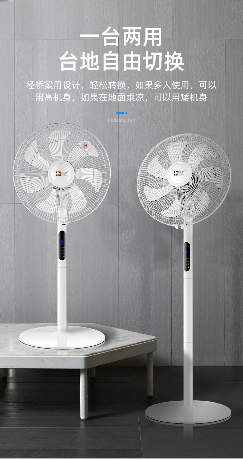 骆驼电风扇落地扇家用台扇轻音大风量台式摇头定时立式遥控省电扇详情14