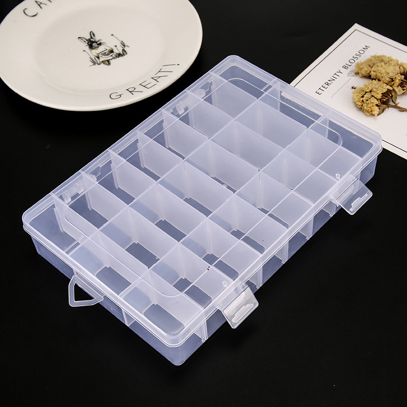 15-compartment transparent plastic box/decorative storage box inserts can be assembled with DIY handmade jewelry accessory materials pic 20