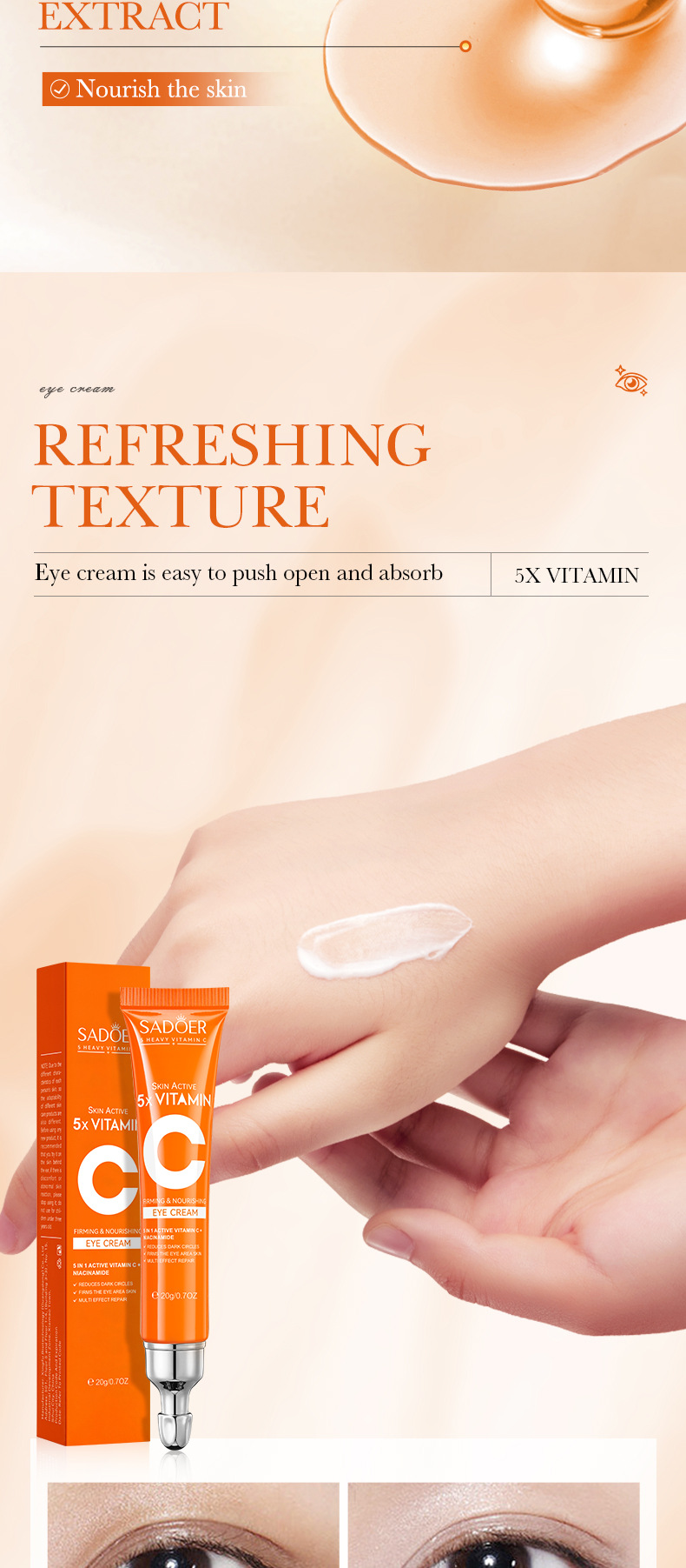 全英文SADOER五重维C提亮护肤礼盒 护肤品套盒跨境外贸批发详情24
