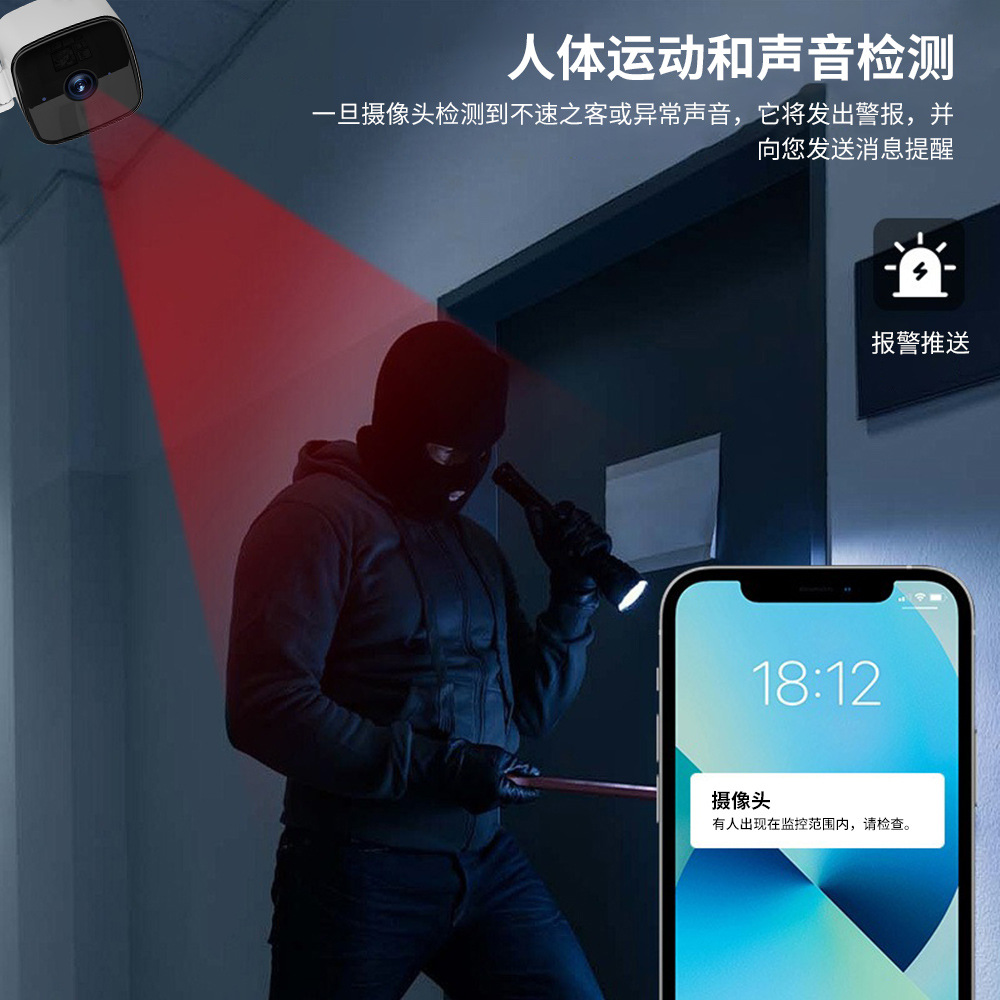 Cross-border monitors monitor home high-definition cameras, wireless 360-degree outdoor mobile phone remote monitoring cameras pic 3