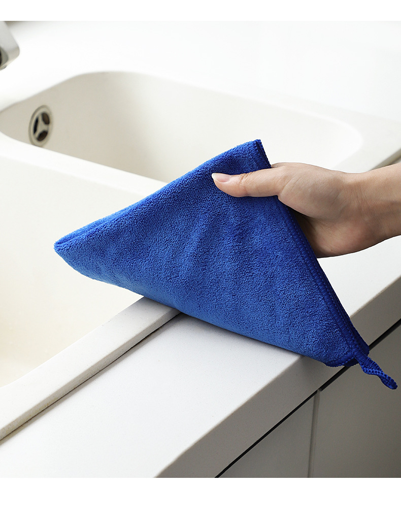 Cleaning towels, rags, absorbent thickened fine fiber dishcloths, housekeeping, household cleaning, glass cleaning, quick-drying pic 14