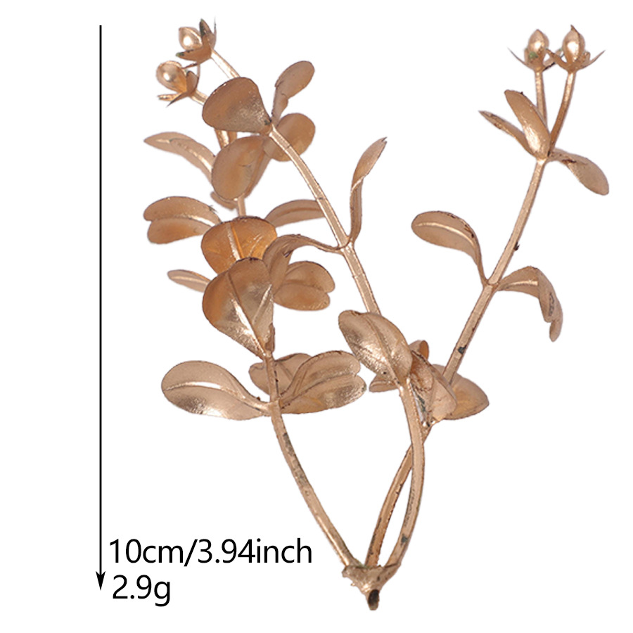 复古植物配件仿真金色叶子手工插花配件节日装饰仿真花跨境代发详情4