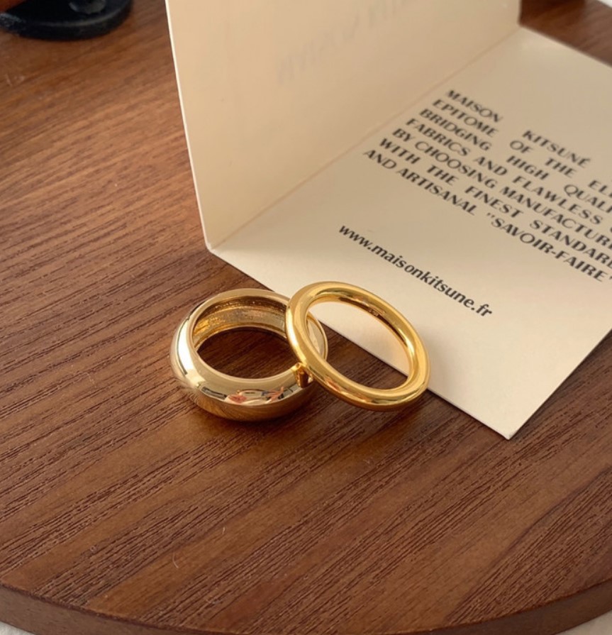 Heavy metal line ring, Korean version S925 pure silver simple style smooth surface simple line fine ring ring pic 8