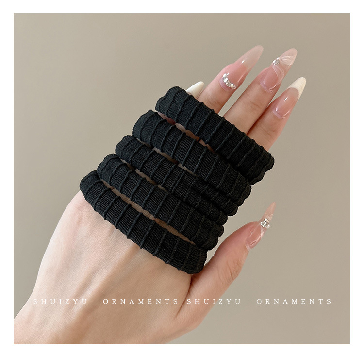 High-elasticity thick hair tie for women, 2024 new style hair tie, high ponytail rubber band, durable leather hair band pic 6