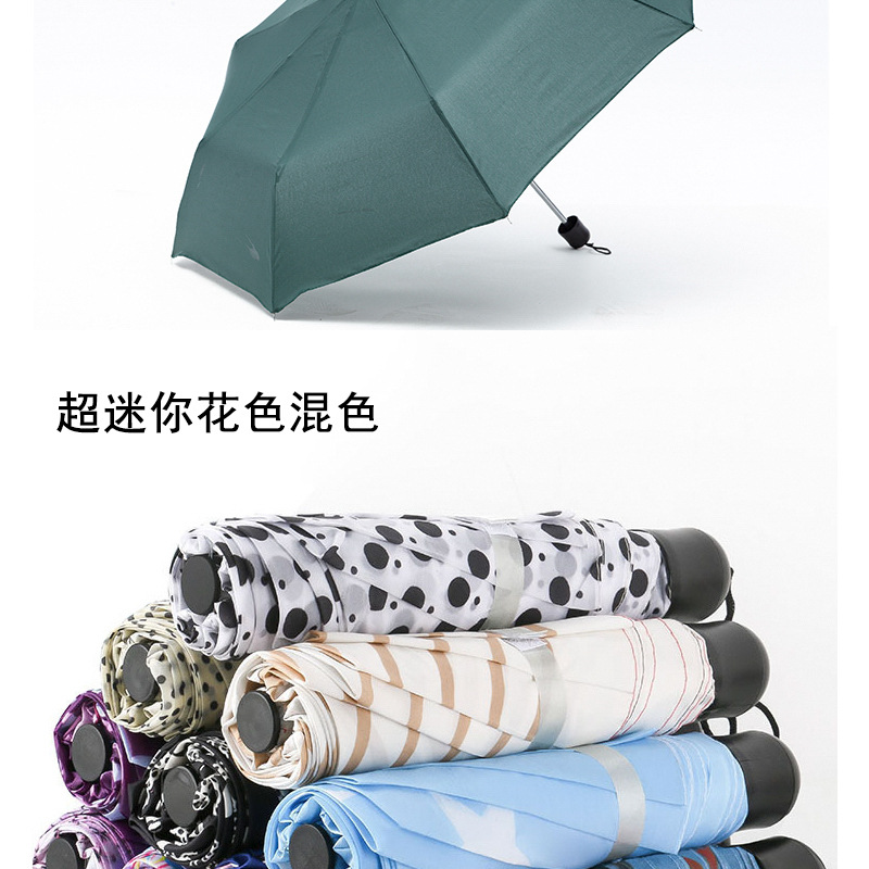 三折倒杆格子雨伞创意迷你便携式晴雨伞太阳伞遮阳伞批发详情17