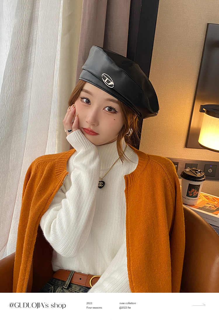 For women in winter, add a thick one-piece fleece jacket. For autumn and winter, pair it with a semi-high neck knitted base layer and a white warm top pic 31