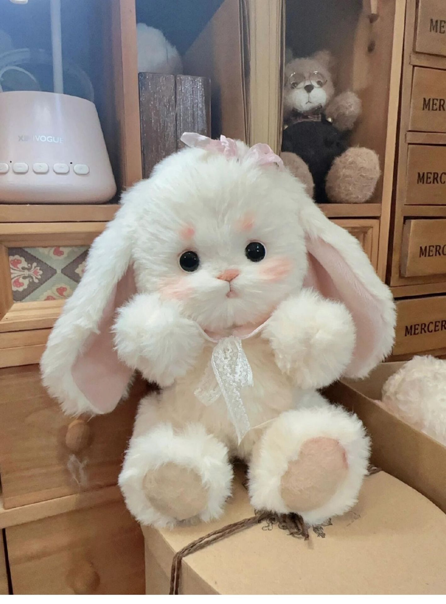 Lillian Ear-Hanging Rabbit Diy Handmade Original Joint Doll material Package Fabric Doll Rabbit Gift pic 4