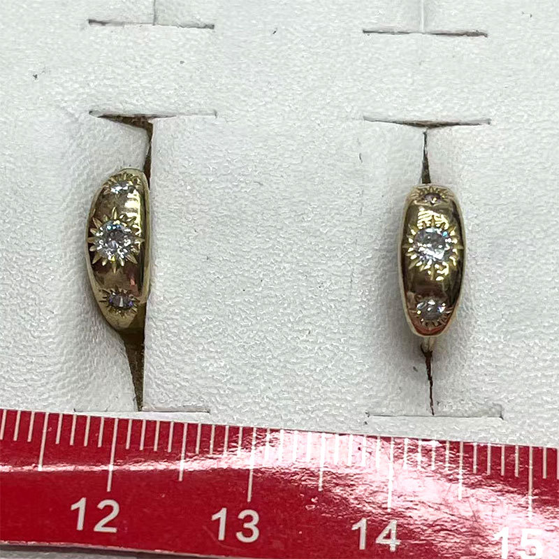 Cross-border bestsellers, Instagram-style earrings, versatile, simple and fashionable, golden earrings, round gold-plated earrings pic 2