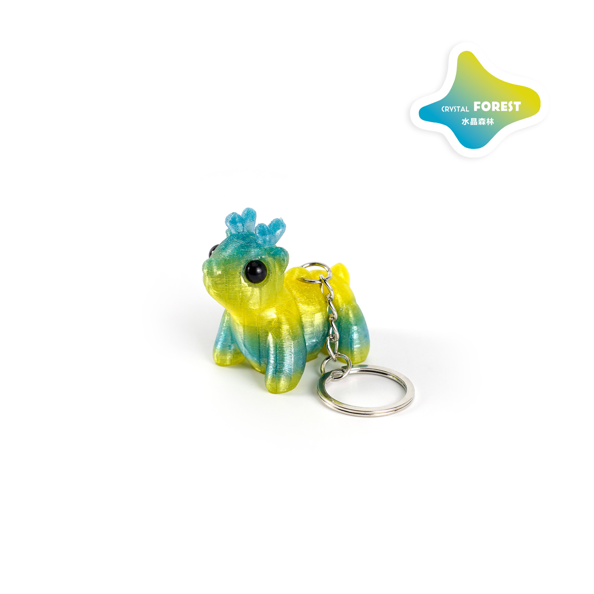 3D printed keychain pendant, reindeer Christmas cute multi-color movable one-piece joint cross-border bestseller pic 4