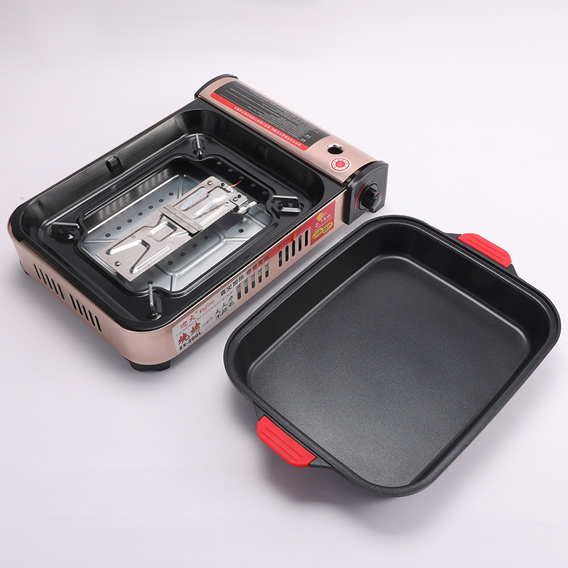 Multi-functional, multi-purpose grilling and baking oven, dual-purpose oven, deep plate cassette stove, gas outdoor portable stove, easy to clean, wholesale pic 14