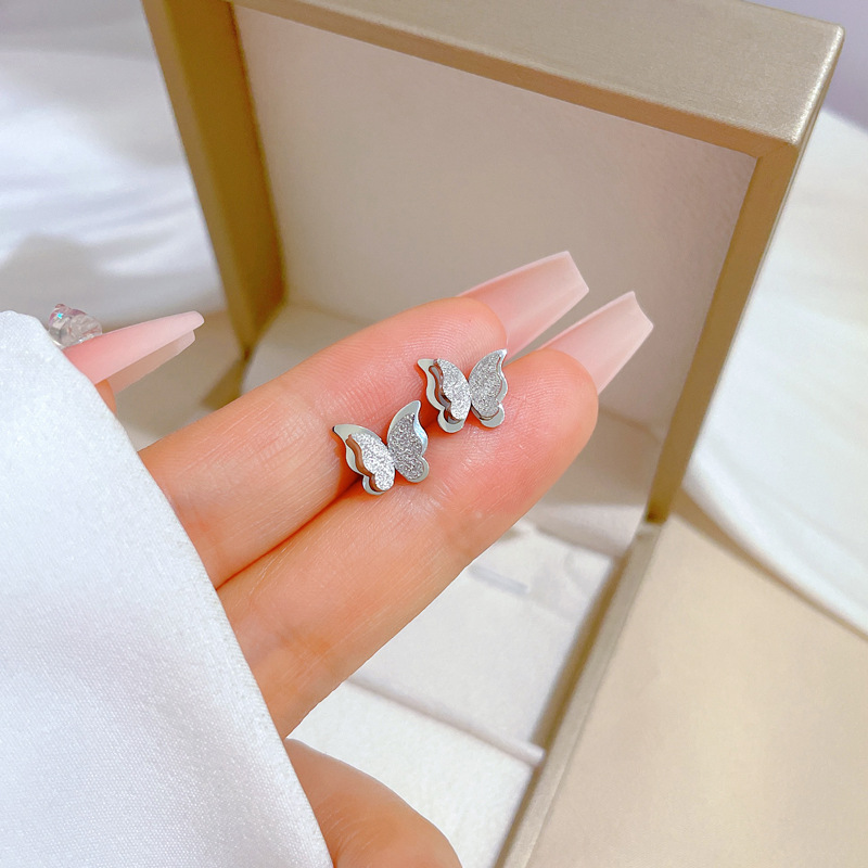 【通体钛钢】贝母幸运草极简风耳钉冷淡男女耳环个性气质宴会耳饰详情16