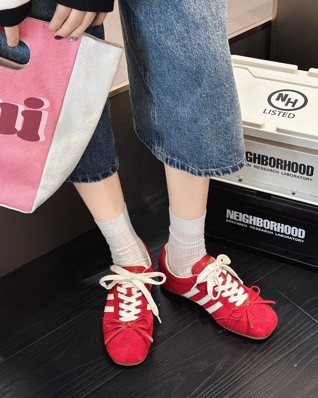 真皮德训鞋子女鞋百搭软底单鞋2025夏季新款透气休闲运动鞋阿甘鞋详情8