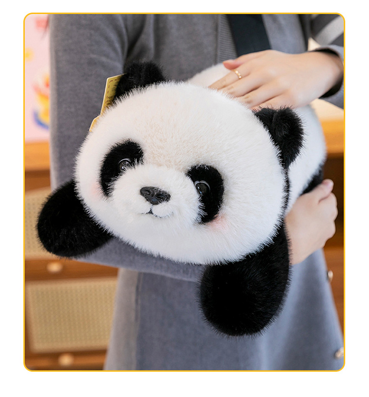 趴姿泡泡熊猫公仔动物园动物大熊猫国潮毛绒玩具玩偶女生礼物批发详情25