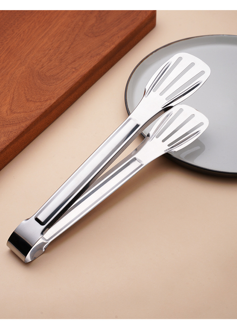 不锈钢三线食品夹烧烤煎饼面包牛排夹家用厨房食物夹烘焙烤肉夹子详情9