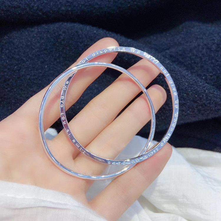 双环四叶草手镯女生高级感纯银2024新款小众轻奢幸运草手环饰品详情9