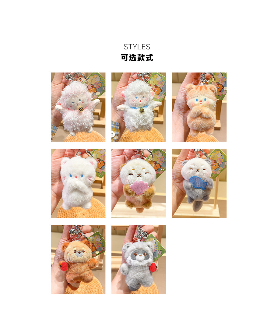 Wholesale of cute rabbit plush keychain pendants and gifts for best friends pic 6