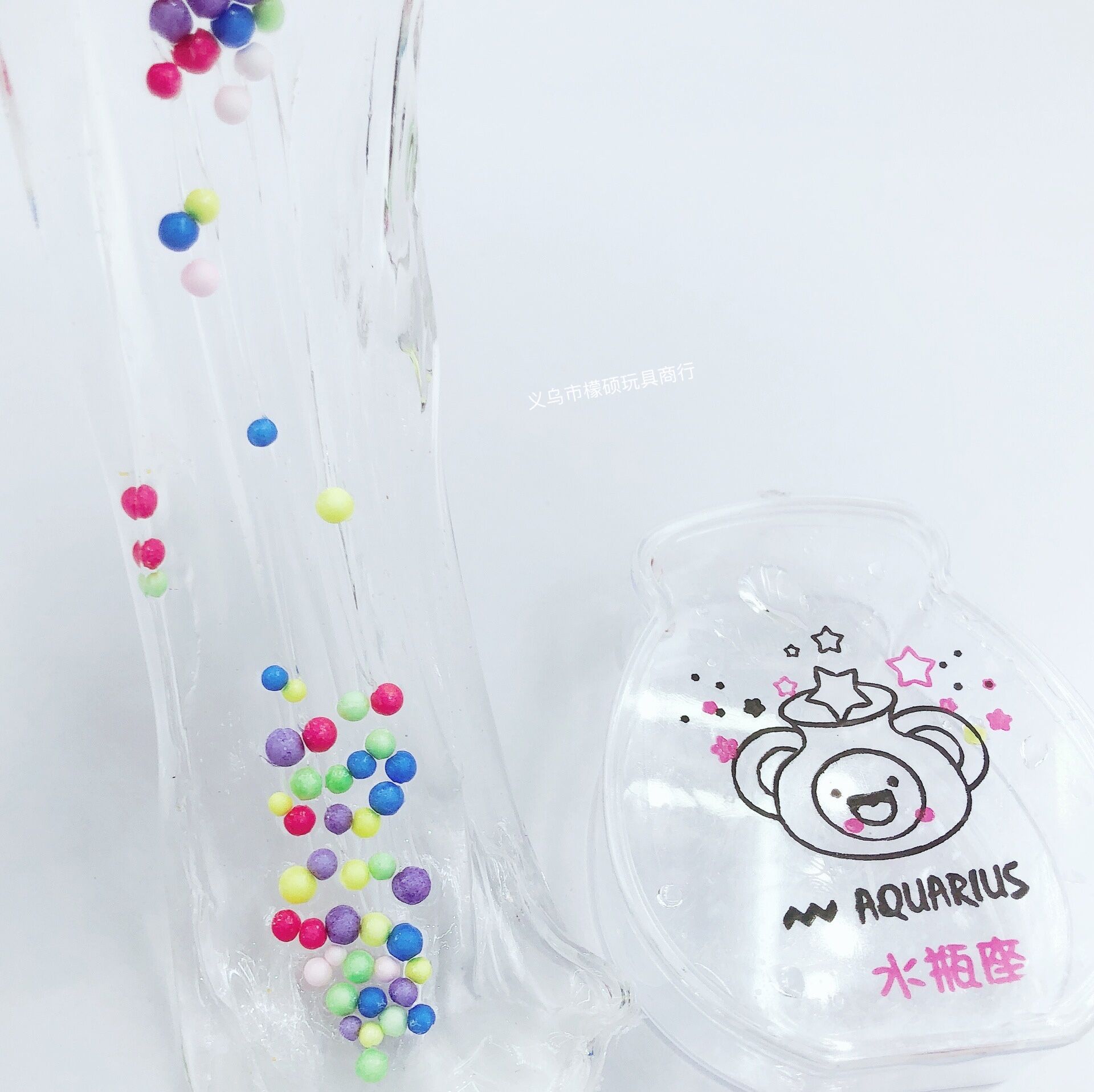 十二星座起泡胶24入高透M胶闪闪加料起泡胶水晶泥爱心史莱姆批发详情10