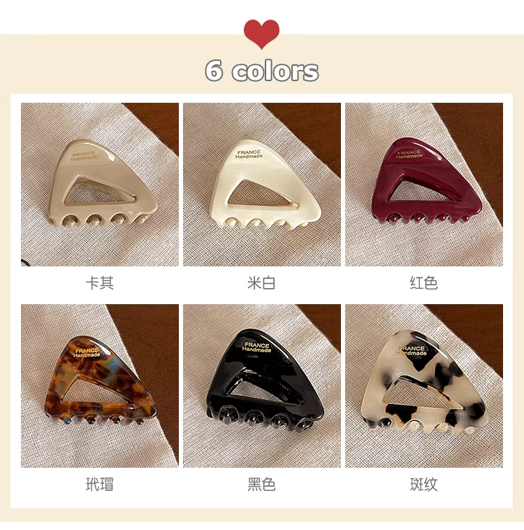 法式醋酸小抓夹女后脑勺盘发夹发量少半扎发鲨鱼夹气质百搭头饰夏详情1