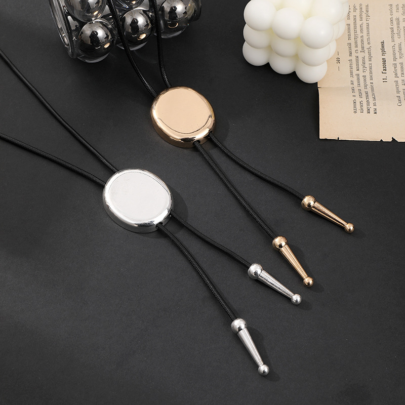 跨境新款亚马逊复古长款毛衣链几何吊坠金属项链高级简约欧美批发详情12