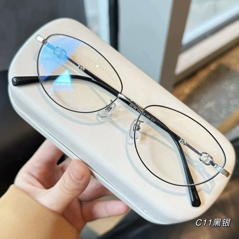 超轻金属细边近视眼镜框女 国风猫眼复古平光镜可配度数批发58166详情12
