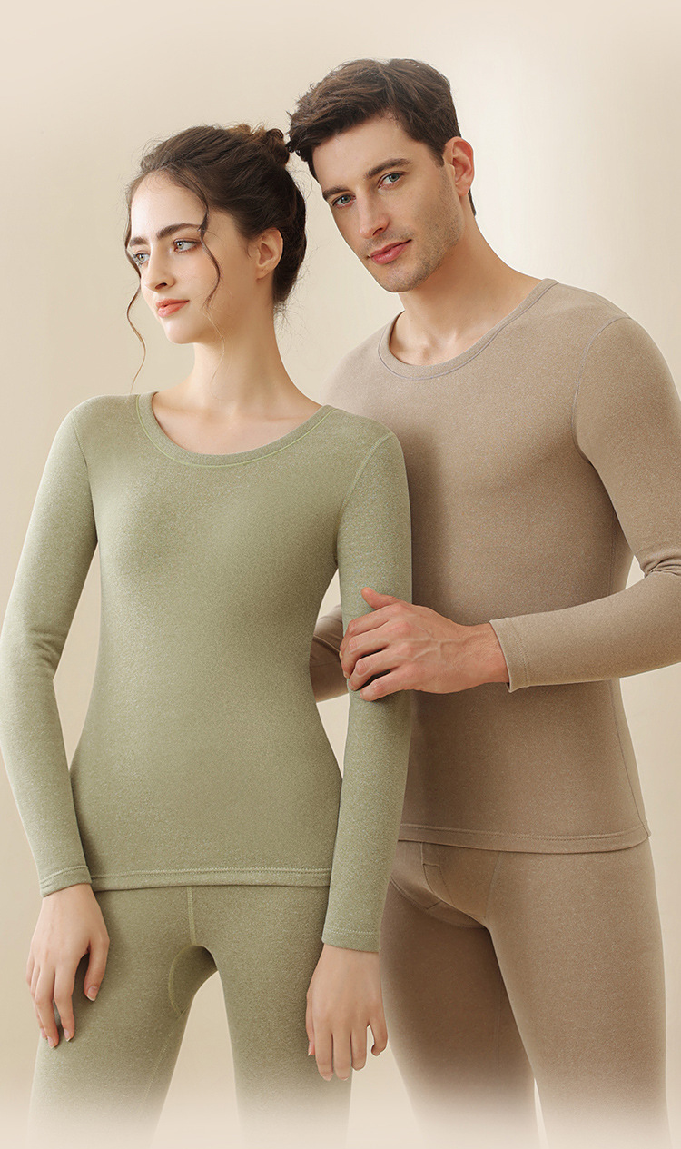 蚕丝羊毛保暖内衣男款套装德绒保暖衣女士秋衣秋裤塑身打底衫批发详情24