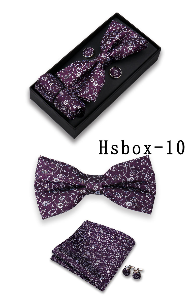 男士结婚礼服配饰套装红色领结口袋巾袖扣三件套现货男士领结领花西装配件详情12