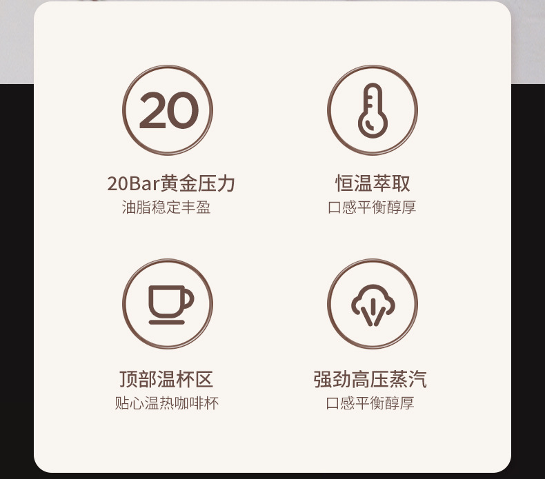 外贸跨境货源咖啡机家用小型半自动高压蒸汽式打奶泡一体咖啡壶详情7