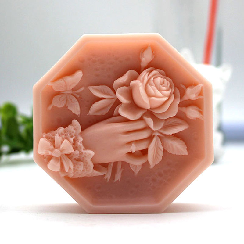 Peony, rose, silicone mold, cake baking, drip glue, scented gypsum, candle making, handmade DIY soap mold pic 16