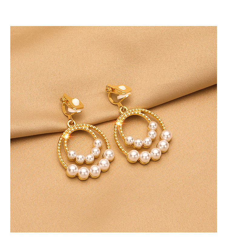 复古耳夹 无耳洞高级感耳环女小众百搭韩国气质耳饰珍珠耳夹耳坠详情14