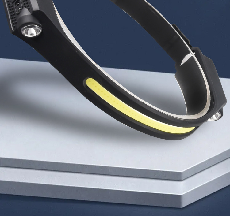 Cross-border new single and double side COB sensor headlamp LED outdoor night running and fishing Type-C rechargeable floodlight pic 2