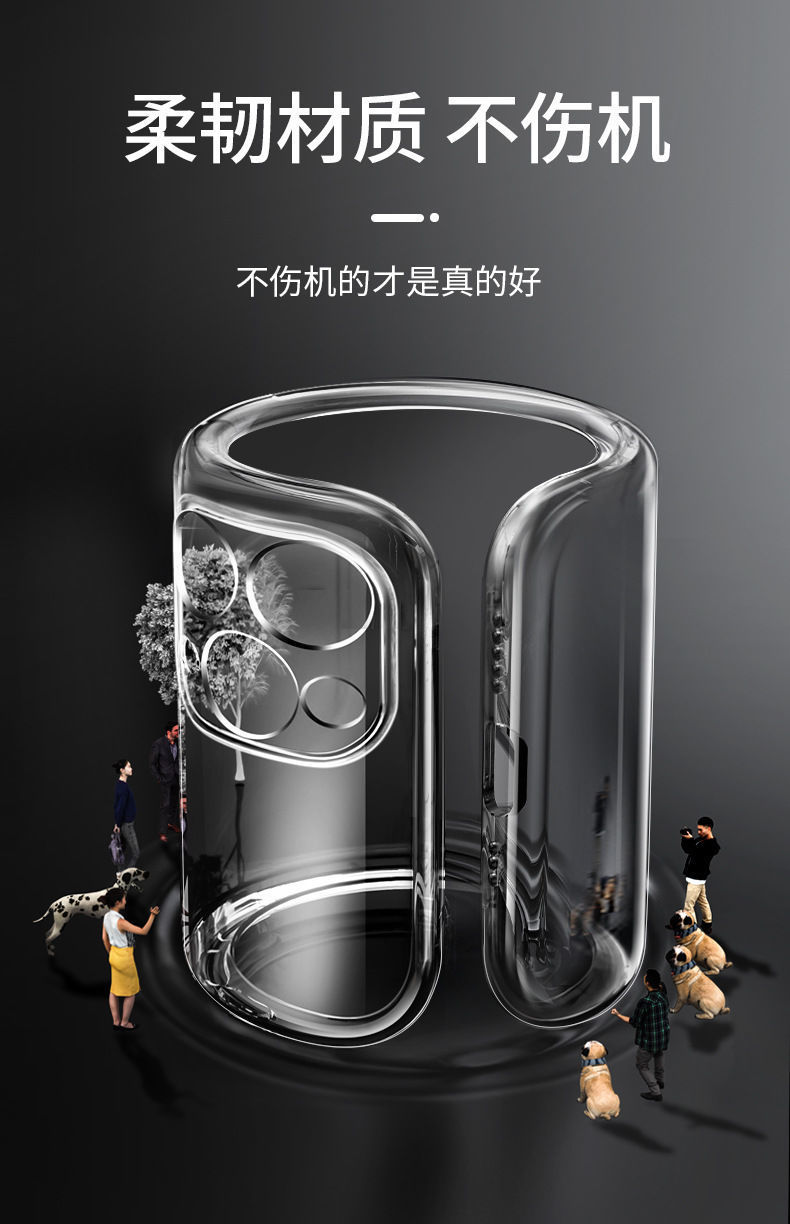 Suitable for iPhone 15 phone case, iPhone14ProMax transparent TPU full coverage silicone soft 13 case 2mini pic 10