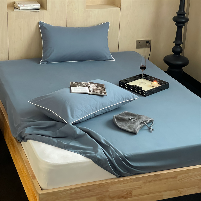 Long-staple cotton single item, all-cotton brushed quilt cover bed, simple pigment color pure cotton autumn and winter 1.8m bedding pic 168