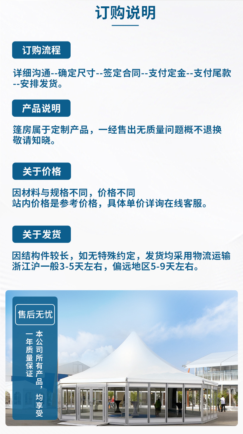 活动广告篷房展览赛事球馆篷房国外婚礼宴席帐篷免费拿样支持外贸详情12