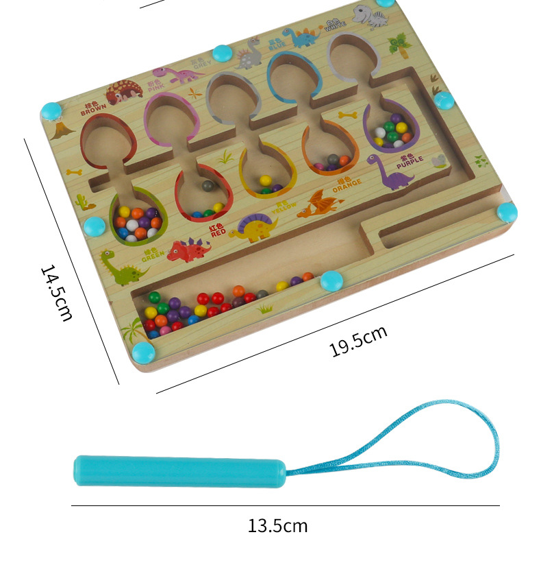 Baby magnetic color classification, positioning, counting board, pen movement maze, math enlightenment, cognitive matching, wooden toys pic 162
