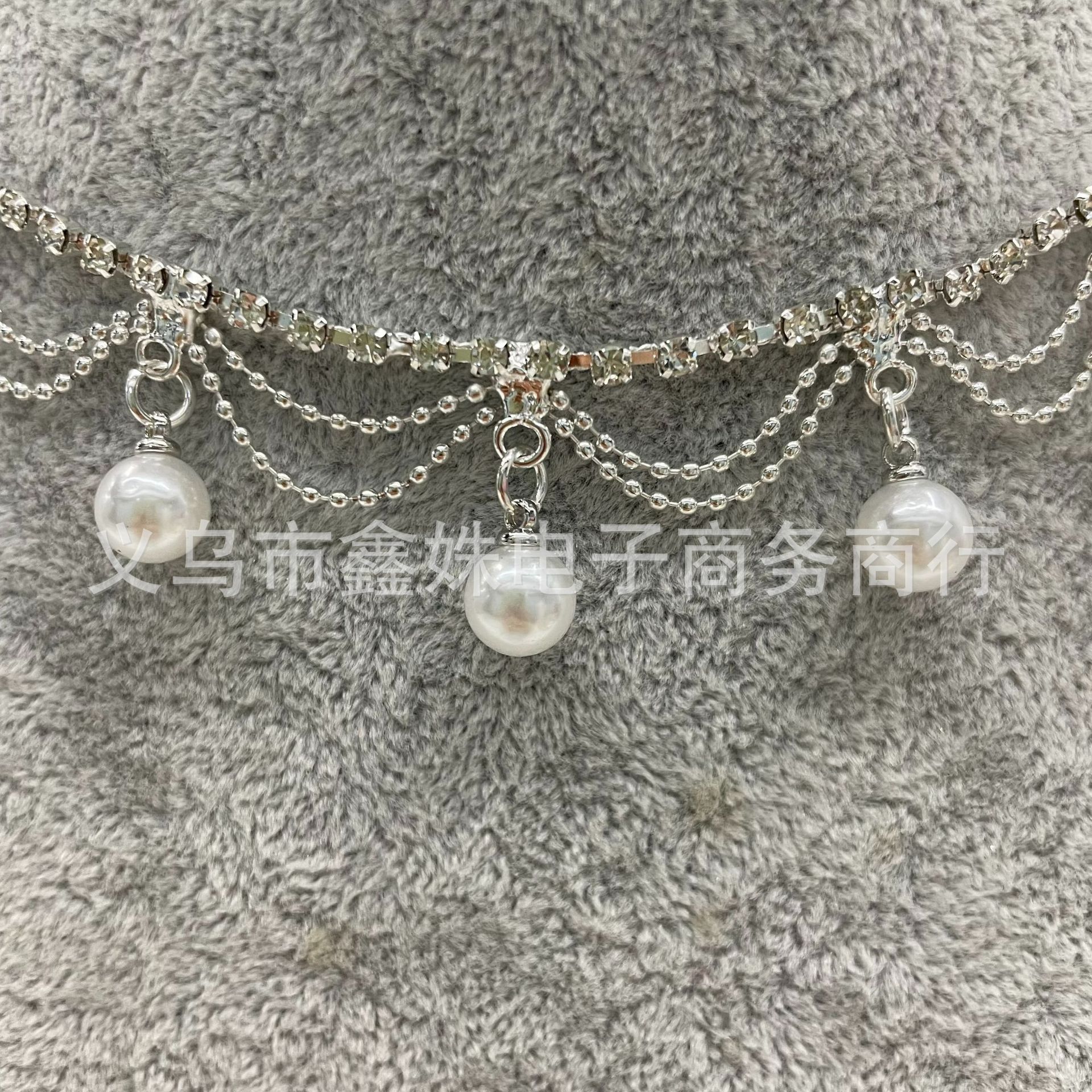 Cross-border best-selling double-row irregular water diamond tassel chains, glass bead diamond chains, clothing accessories, shoes and boots, decorative items and accessories pic 2