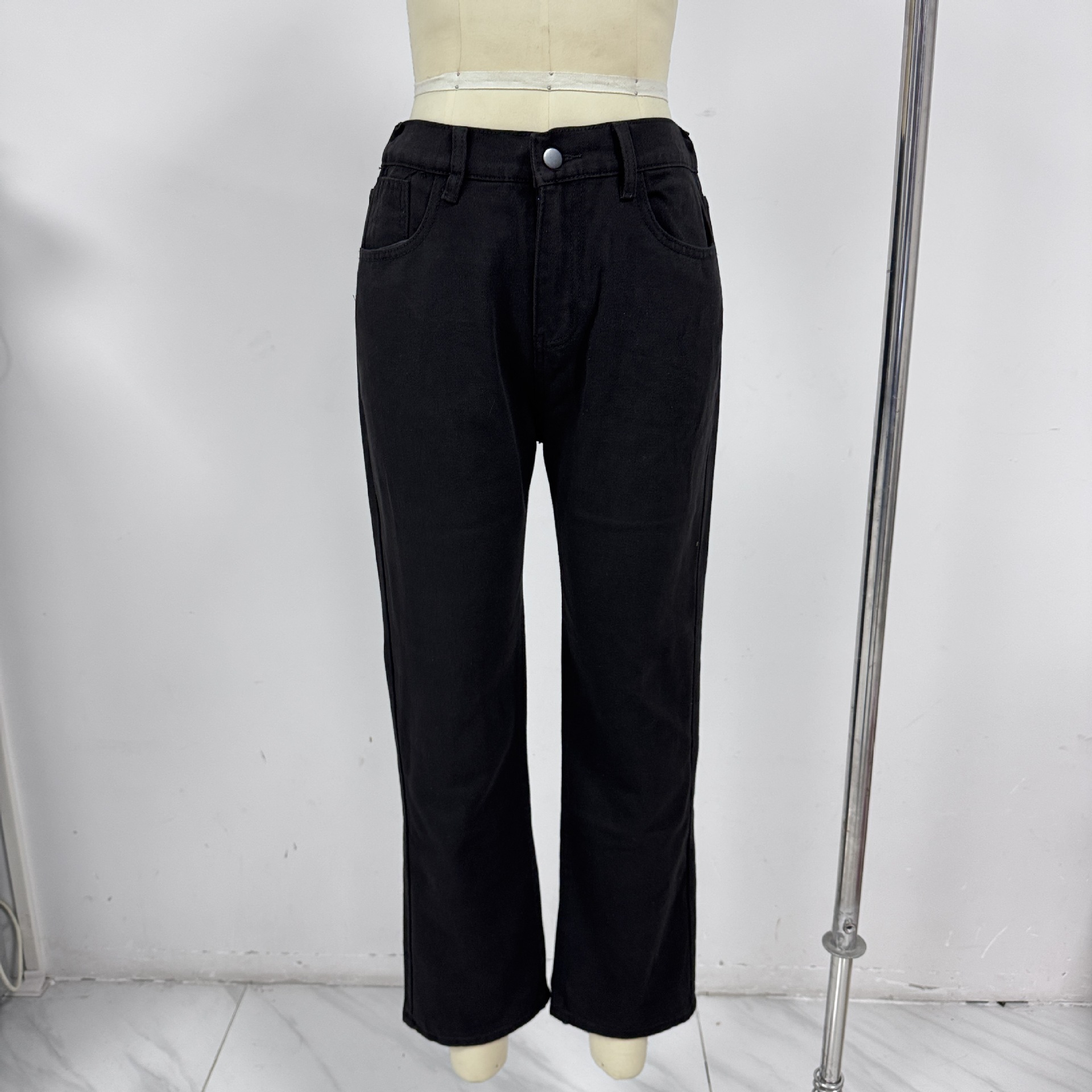 New high-waisted wide-leg jeans for women from Europe and America are slimming, straight-leg and versatile, with a retro American drape pic 4