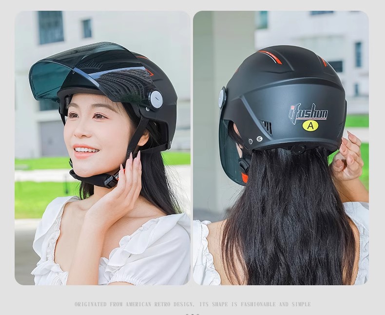 电动车头盔3c认证男女士夏季防晒遮阳透气半盔电瓶摩托车安全帽详情2