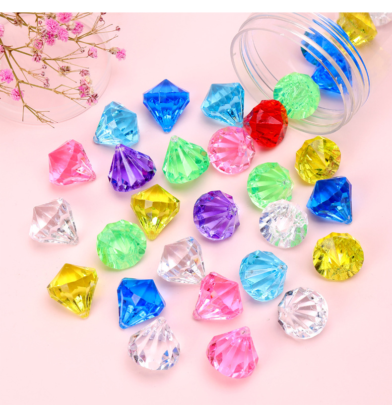 Handicrafts, wooden music box, peace button, golden bean, small bottle, acrylic simulation gemstone, crystal can, prize, collection toy pic 7