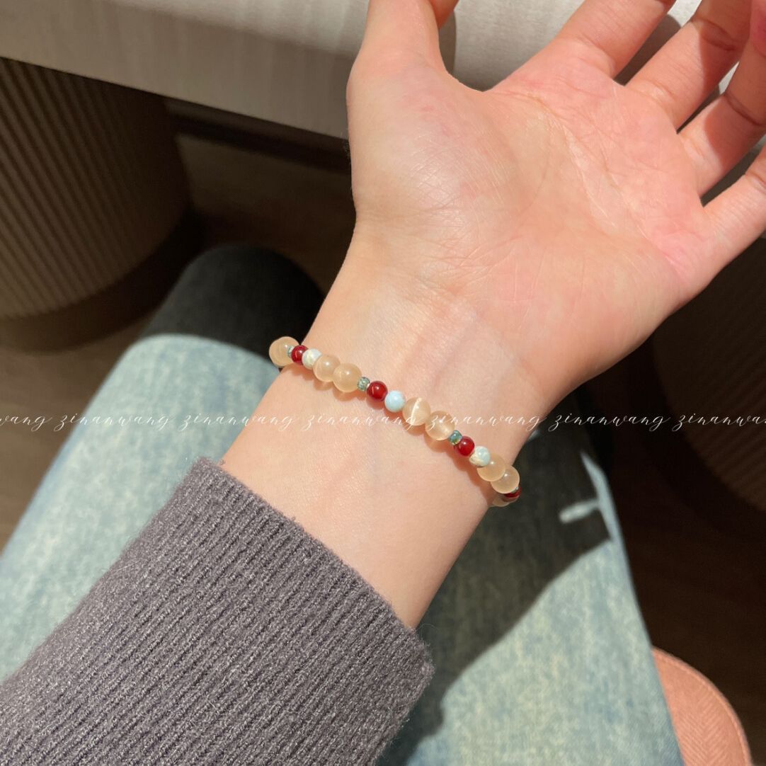 Linmu Shoushan Stone retro Niche bracelet design, Chinese-style beaded high-end and versatile Chinese bracelet, exquisite and fresh pic 3